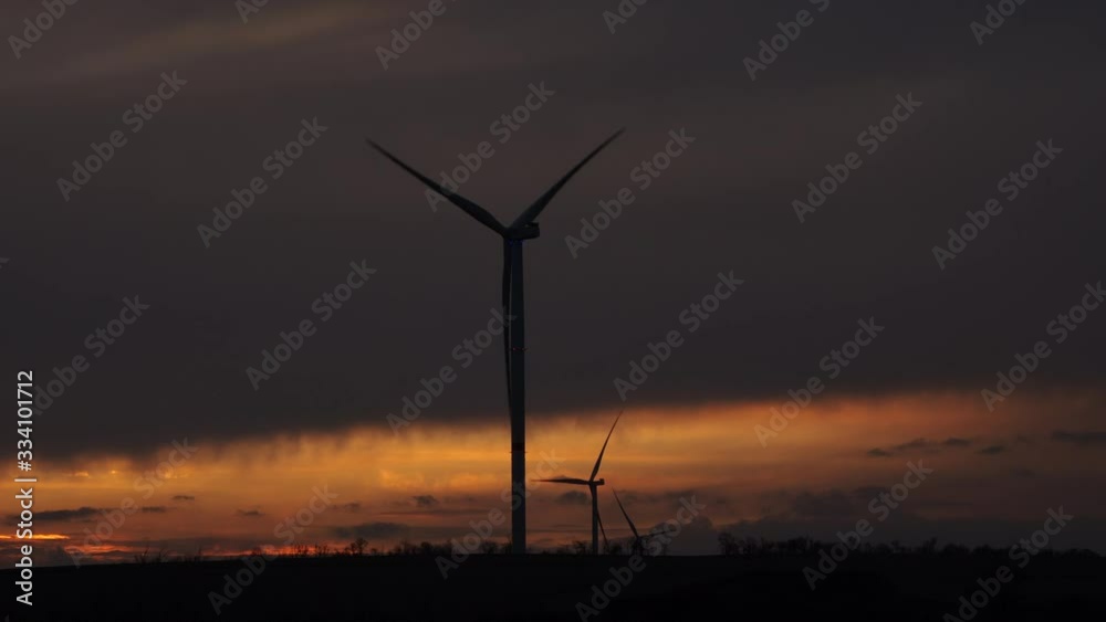 Wind generator single set on scenic sundown Wind generator single set on scenic sundown