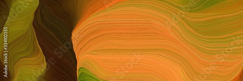 creative colorful curves background with bronze, very dark green and olive colors