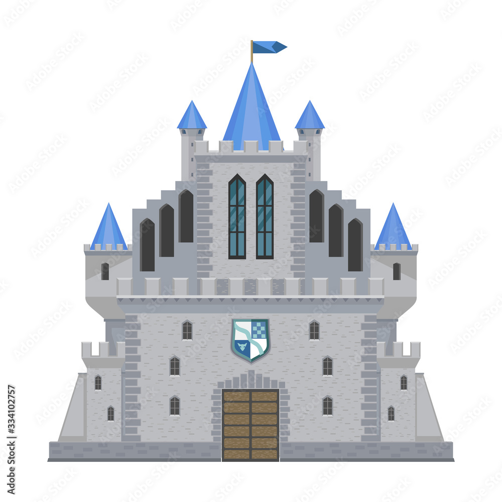 Castle vector icon.Cartoon vector icon isolated on white background castle.