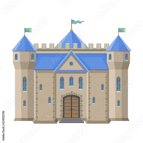 Castle vector icon.Cartoon vector icon isolated on white background castle.