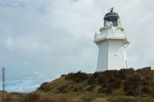 Waipapa Point Lighthouse in Southland on South Island of New Zealand 