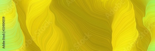 flowing decorative waves design with golden rod, light green and gold colors