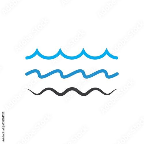 Water Wave symbol and icon Logo Template