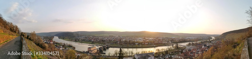 Das Maintal bei Klingenberg am Main vom Weinberg aus betrachtet photo