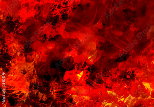 Red flame. Fire. Light. Glow. Abstract background