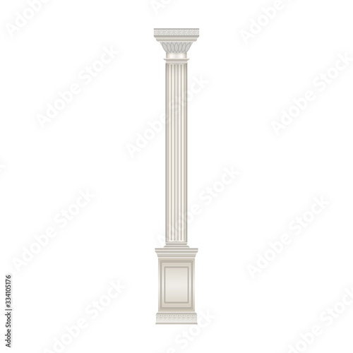 Column pillar vector icon. Realistic vector icon isolated on white background column pillar.