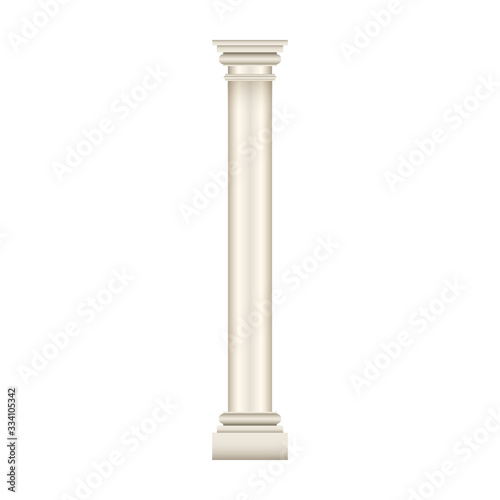 Column pillar vector icon. Realistic vector icon isolated on white background column pillar.