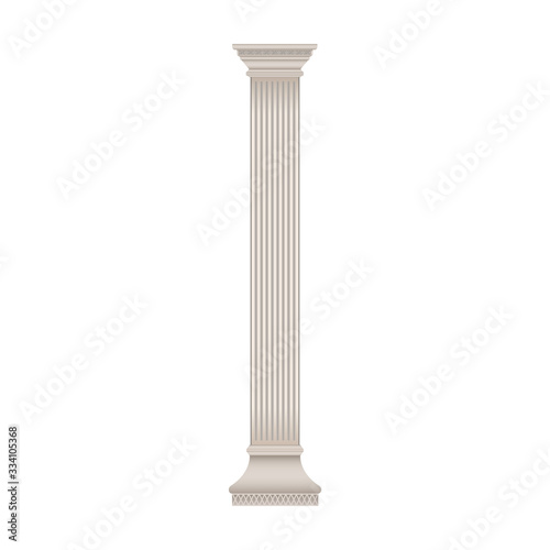 Column pillar vector icon. Realistic vector icon isolated on white background column pillar.