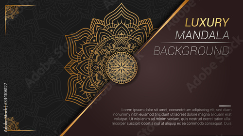 luxurious golden mandala ornament background