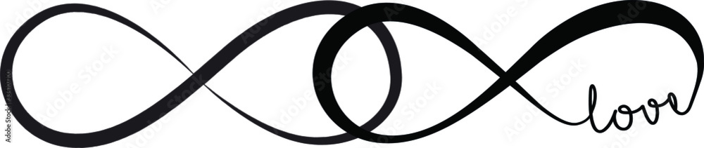 Elegant infinity sign, vector illustration Elegant infinity sign, vector illustration