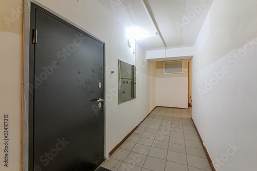 Russia  Moscow- December 05  2019  interior room apartment public place  porch. doors  walls  corridors