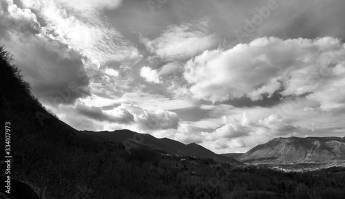 Clouds over Matese mountains
