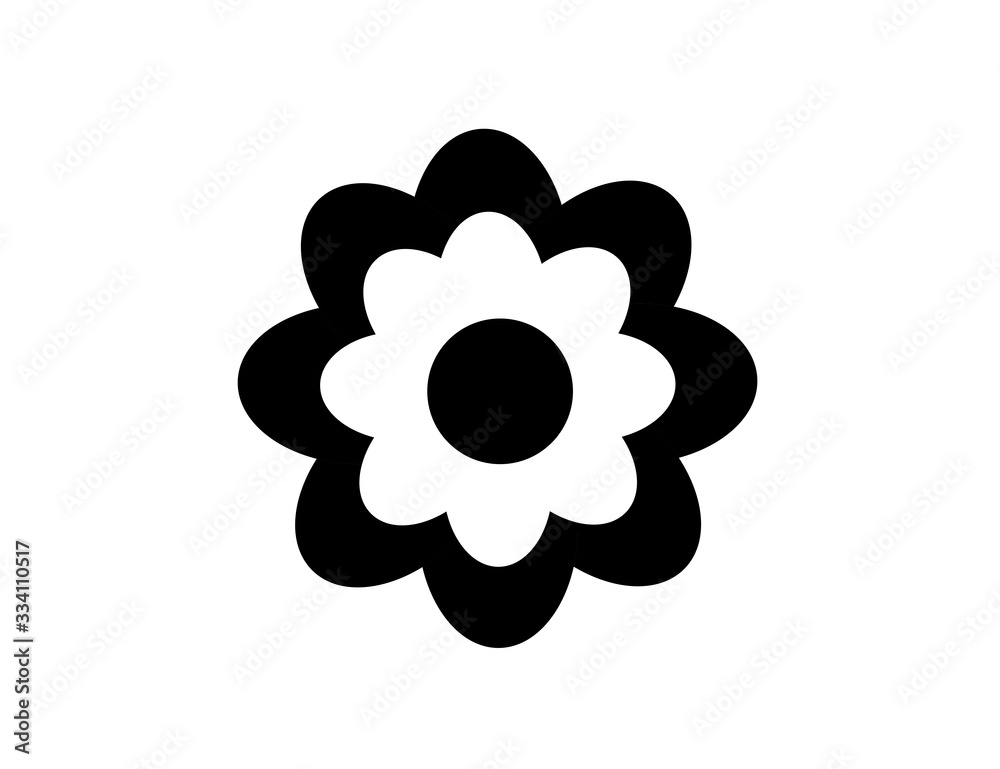 Design icons vector illustration of a flower (chamomile). Design icons vector illustration of a flower (chamomile).