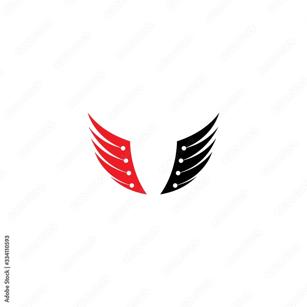Wing tech logo template vector icon design Wing tech logo template vector icon design