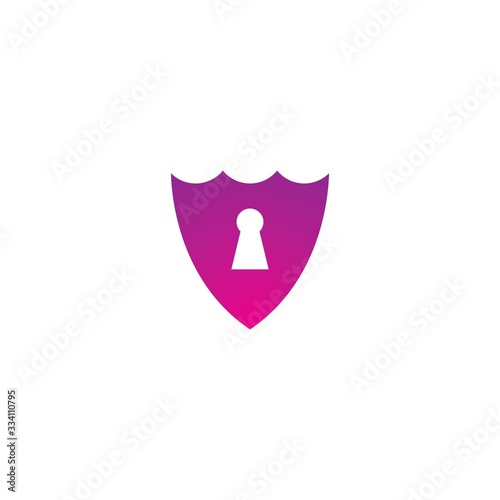 Security logo template vector icon design