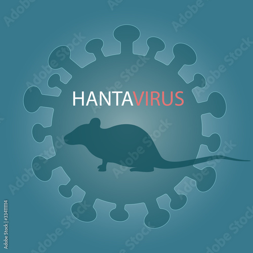 hantavirus. Rat or Mouse with Green Hantavirus Icon. No Infection and Stop Hantavirus Concepts