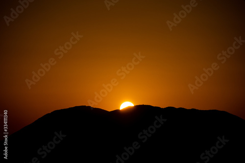 sunrise on mount Terminio mountains of the Apennines. Monti Picentini park  Campania  Italy