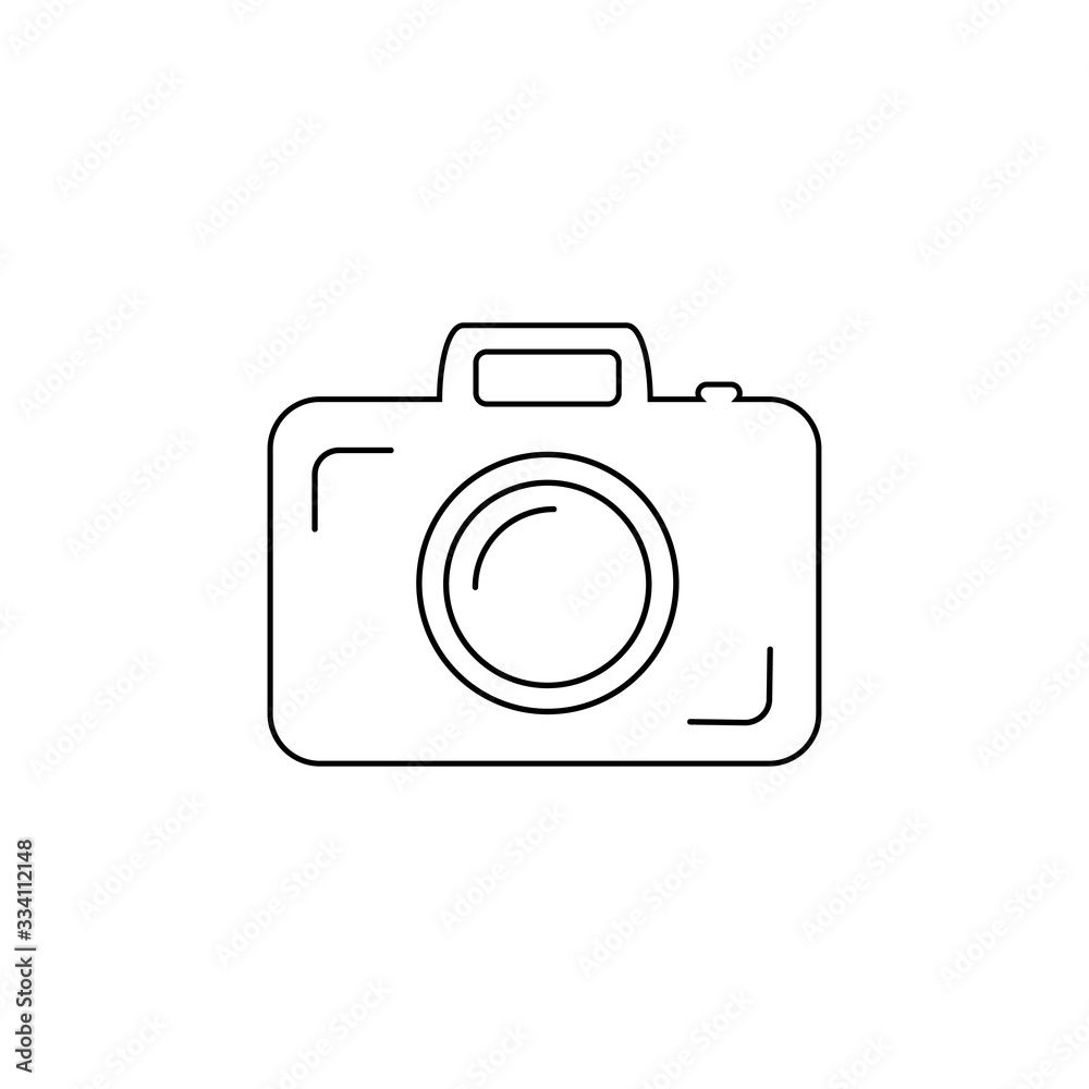 camera outlines on a white background
