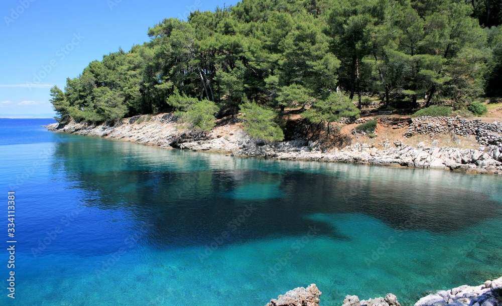 turquoise sea, Vale Skura bay, Losinj, Croatia