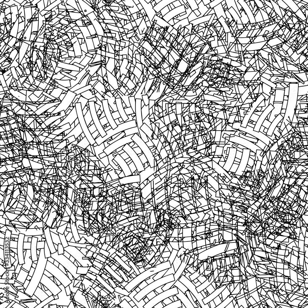 Seamless black and white grunge texture. Monochrome pattern repeating ink