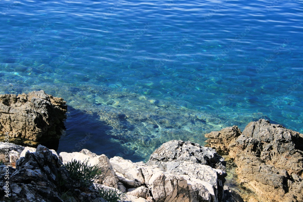 clear blue sea , Vale Skura beach, Losinj, Croatia