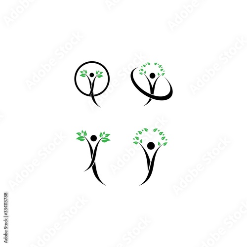Healthy logo template vector icon design