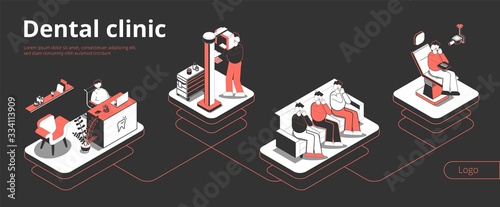 Dental Clinic Isometric Flowchart