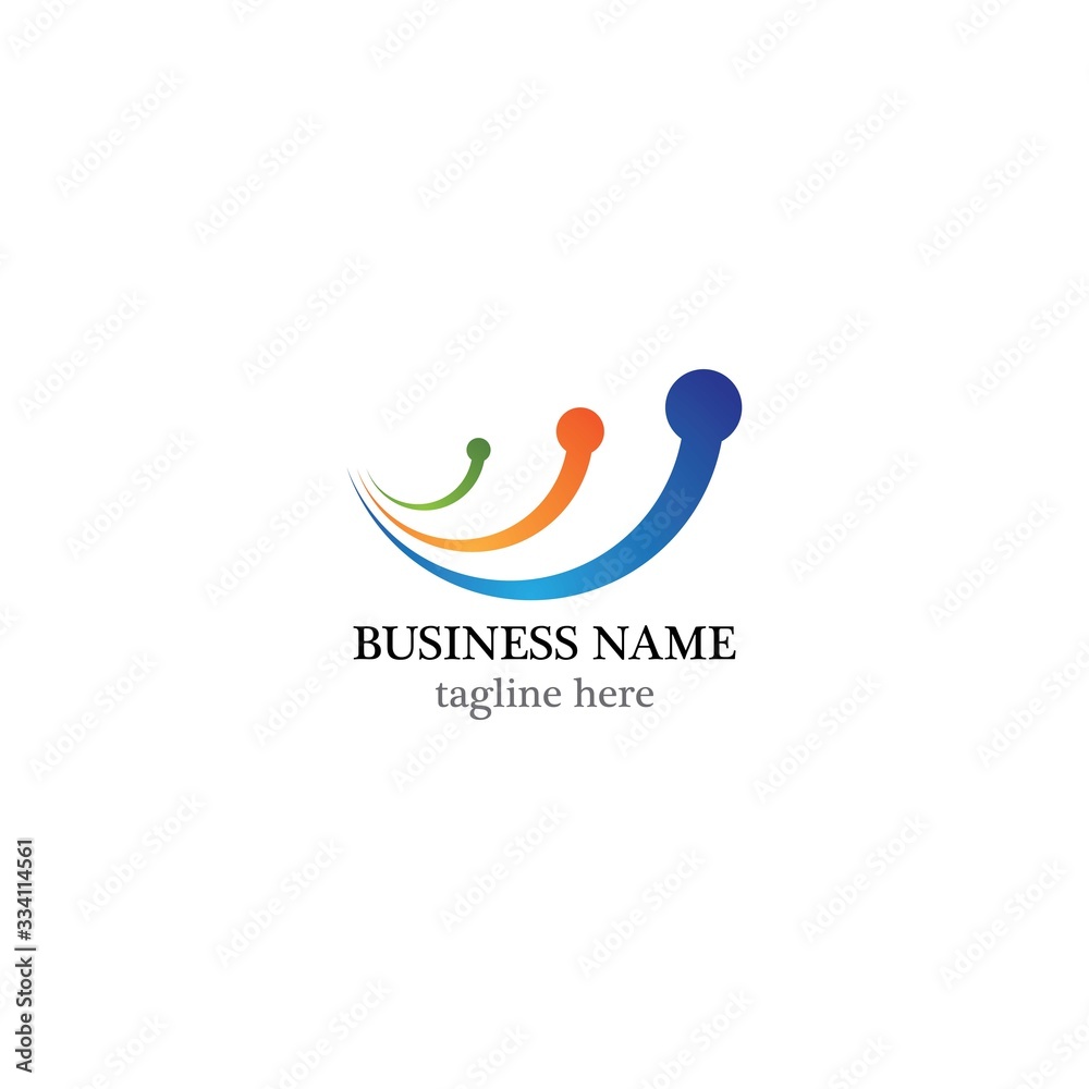 Fototapeta premium Connection logo template vector icon design