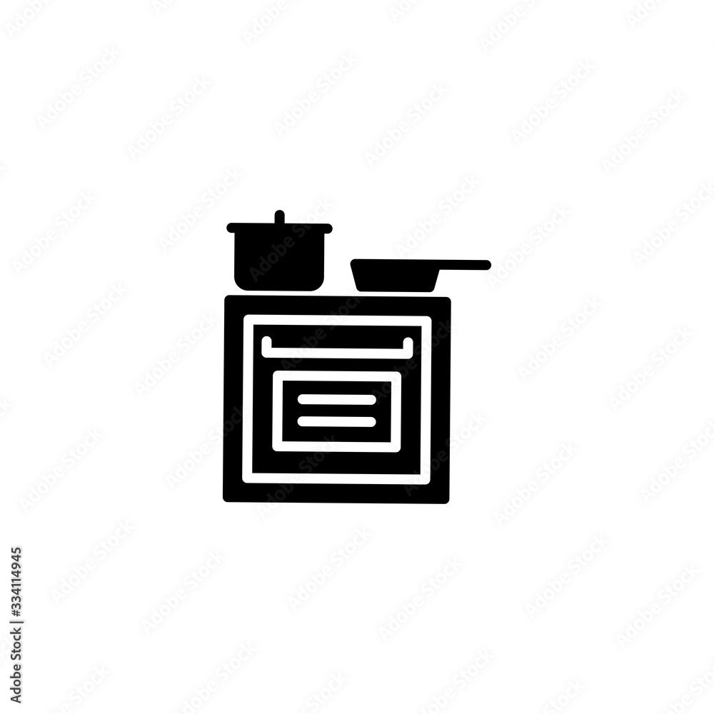 Stove icon.  Stove icon vector cooking symbol. Isolated Oven Icon Symbol.