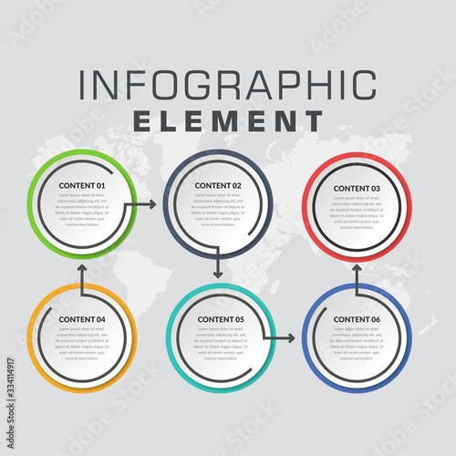 Infographic Vector Template Business Marketing with Icons  and Numbers