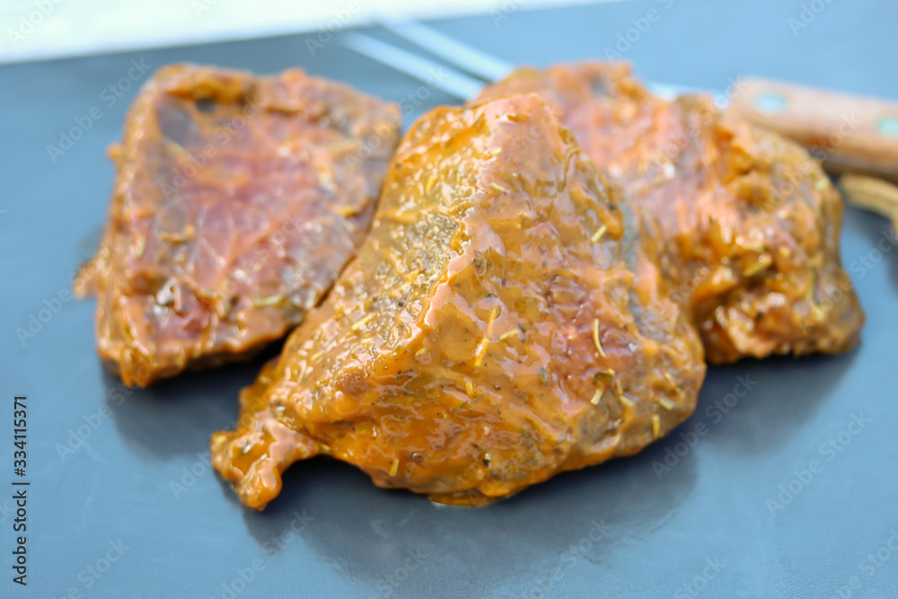 filet de boeuf cru et mariné filet de boeuf cru et mariné