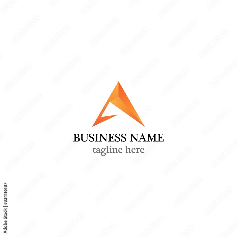A Letter logo business template vector icon