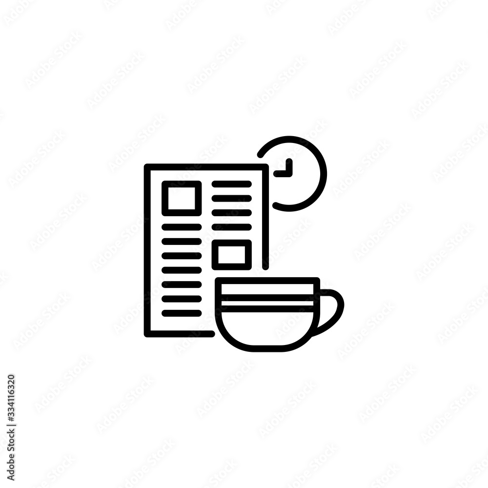 Breakfast vector icon. Diet symbol. Coffee icon. Vector illustration Breakfast vector icon. Diet symbol. Coffee icon. Vector illustration