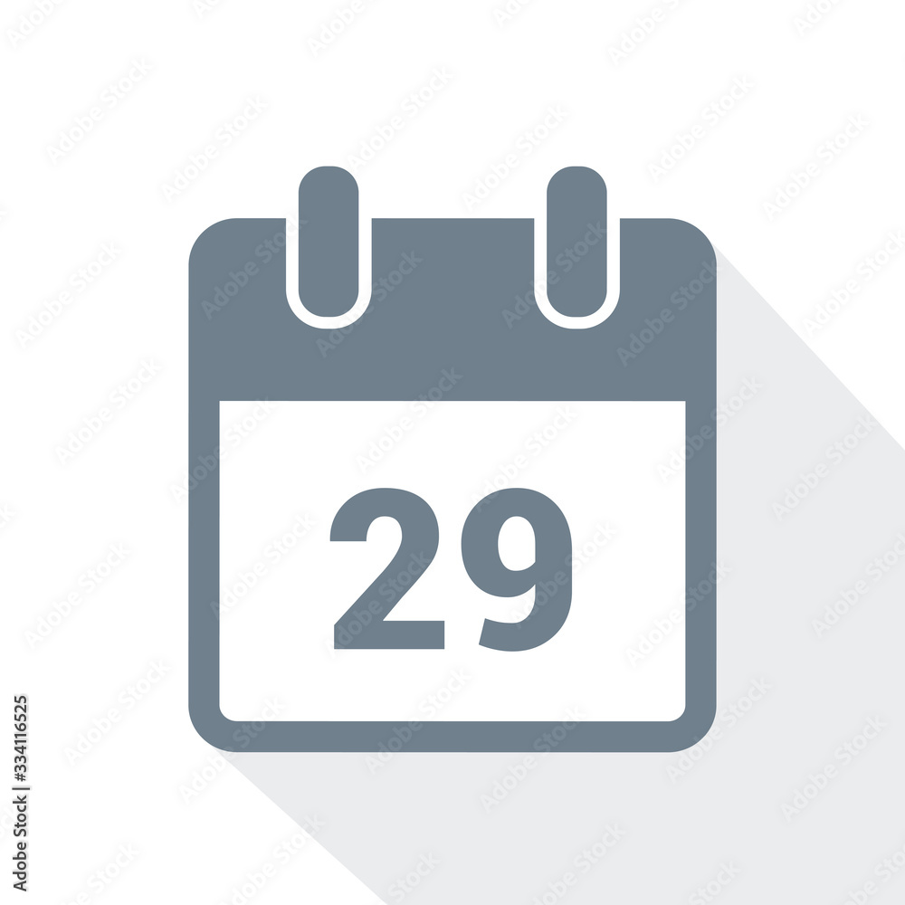 simple calendar icon 29 on white background vector illustration EPS10 simple calendar icon 29 on white background vector illustration EPS10