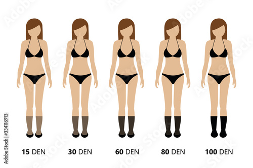overview of the opacity of socks vector illustration EPS10