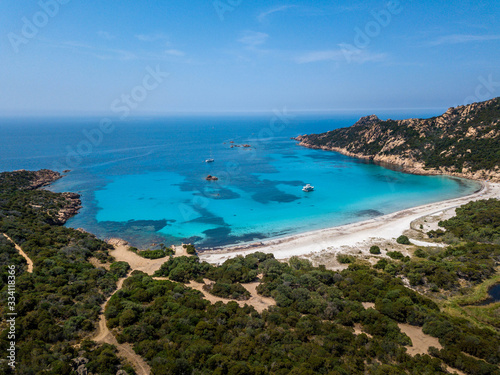 Photo aérienne plage roccapina corse sud  © quentin