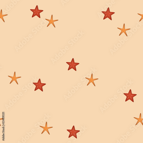 seamless pattern summer holidays design with starfish vector illustration EPS10
