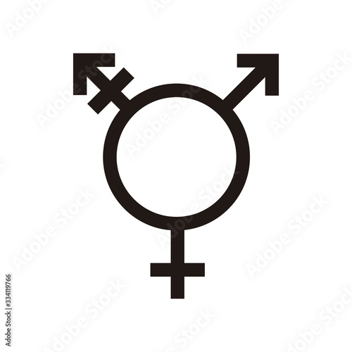 Transgender flat icons. Pictogram vector illustration.