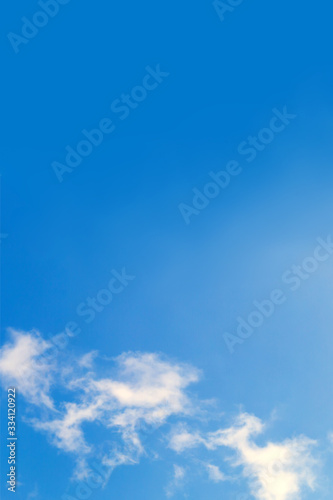 White clouds in blue sky in clearly day.