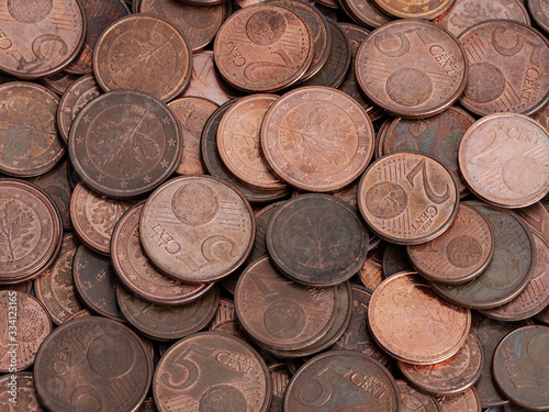 Euro cents as a background