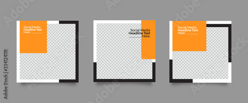 Editable Post Template Social Media Banners for Digital Marketing. Promotion Brand Fashion. Stories. Streaming. Vector Illustration - Vector