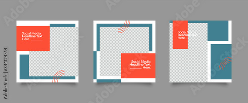Editable Post Template Social Media Banners for Digital Marketing. Promotion Brand Fashion. Stories. Streaming. Vector Illustration - Vector