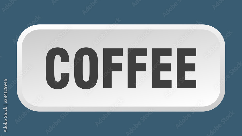 coffee button. coffee square 3d push button coffee button. coffee square 3d push button
