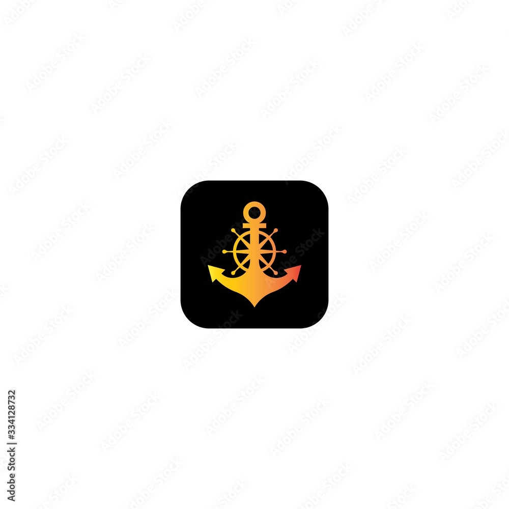Obraz premium Anchor logo template icon design