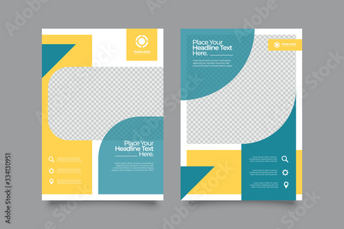 poster flyer pamphlet brochure cover design layout space for photo background, vector illustration template in A4 size