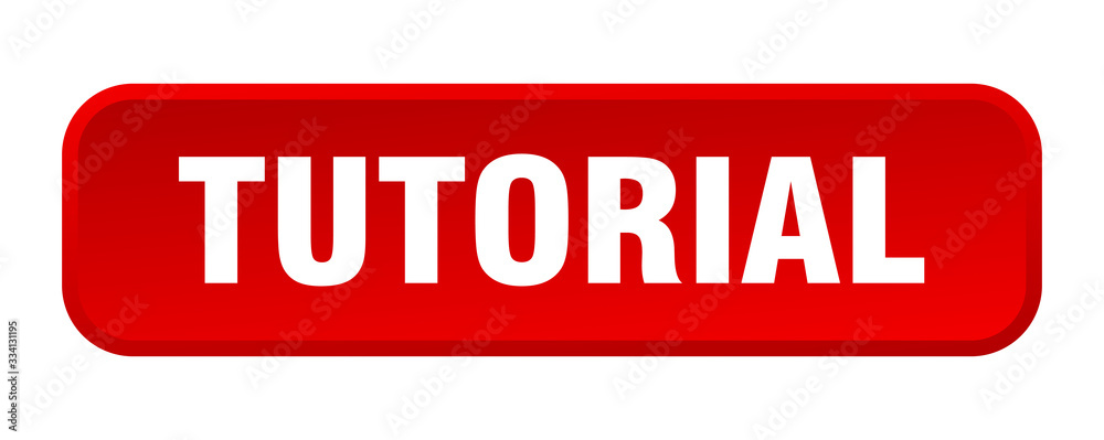 tutorial button. tutorial square 3d push button tutorial button. tutorial square 3d push button