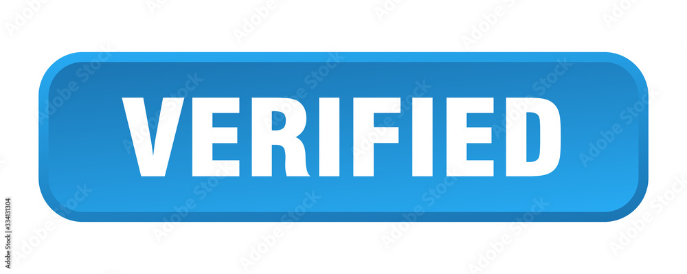verified button. verified square 3d push button verified button. verified square 3d push button