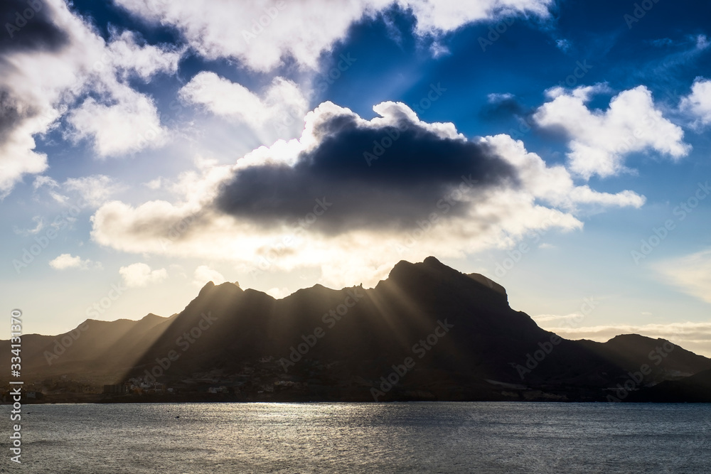 Φωτογραφία View of Santo Antao island from Mindelo on the Sao Vicente island in Cape Verde