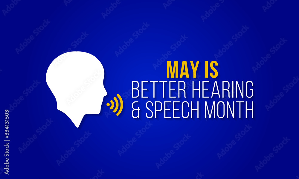 Vector illustration on the theme of Better Hearing and speech Month observed during the full month of May to raise awareness about communication disorders.