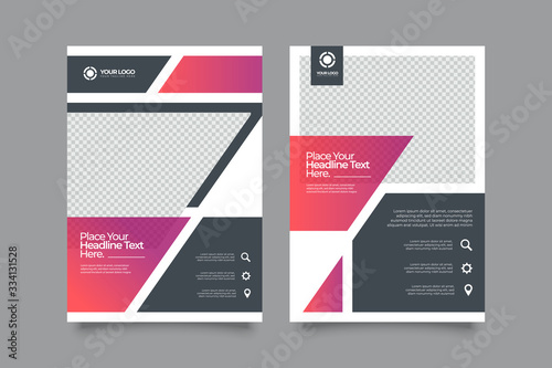 poster flyer pamphlet brochure cover design layout space for photo background, vector illustration template in A4 size